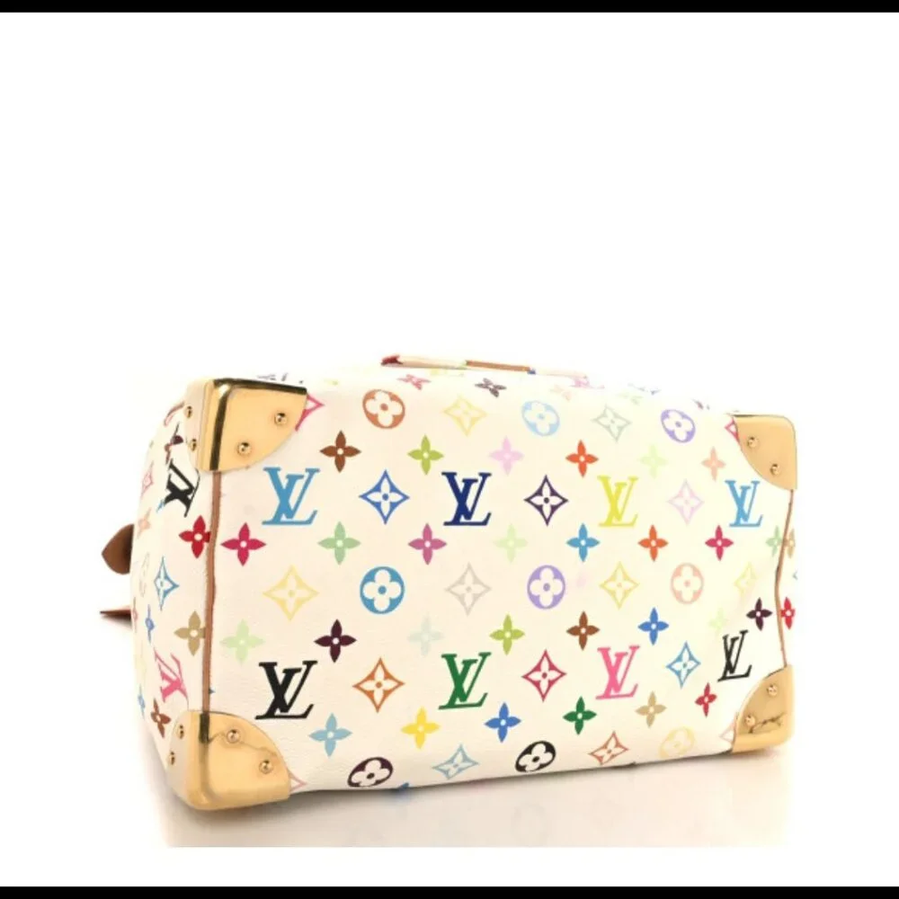Louis Vuitton Multi Color Monogram Speedy 30 White - Picture 2 of 14